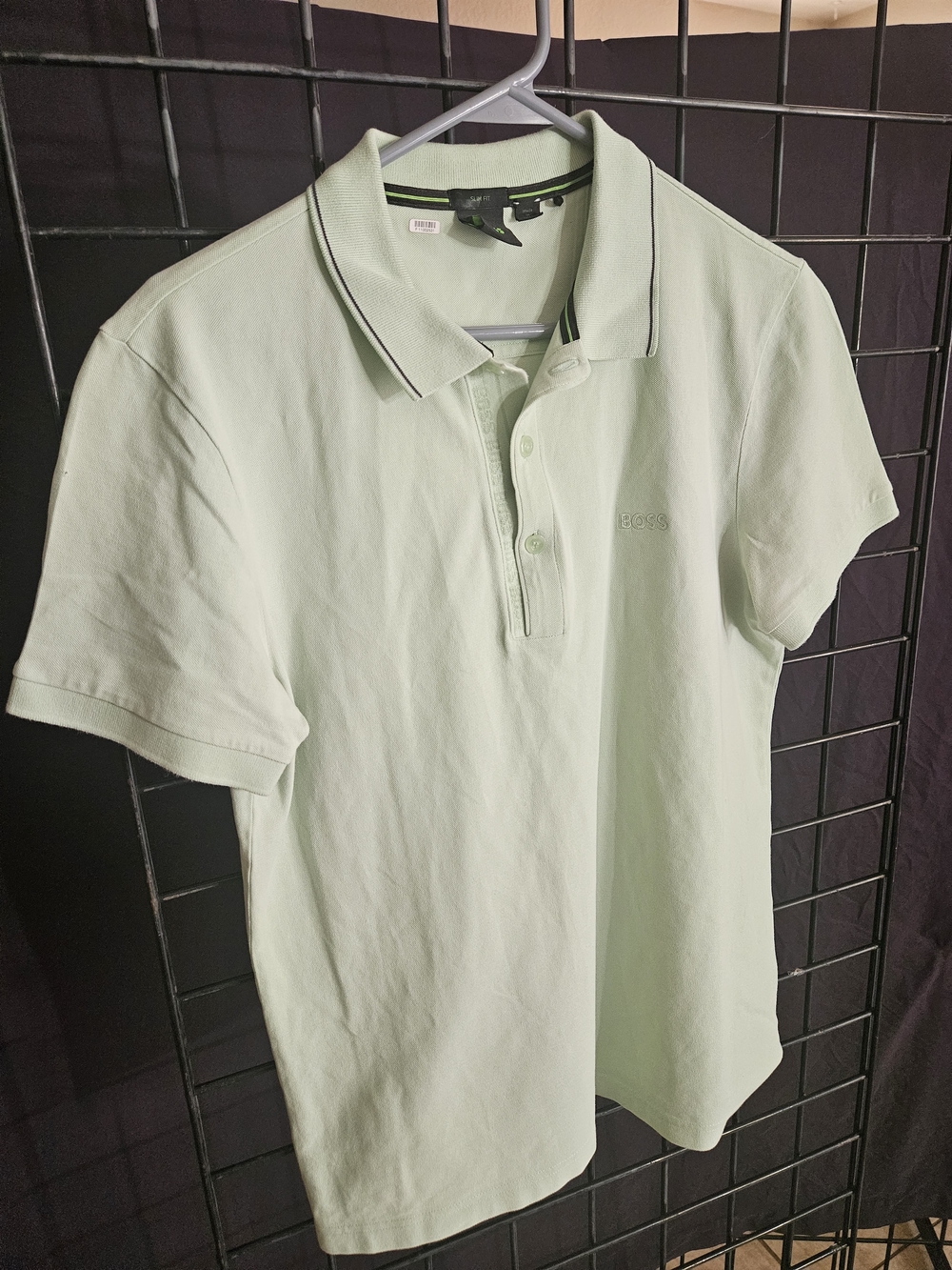 BOSS  Mint Green Short-Sleeve Polo
